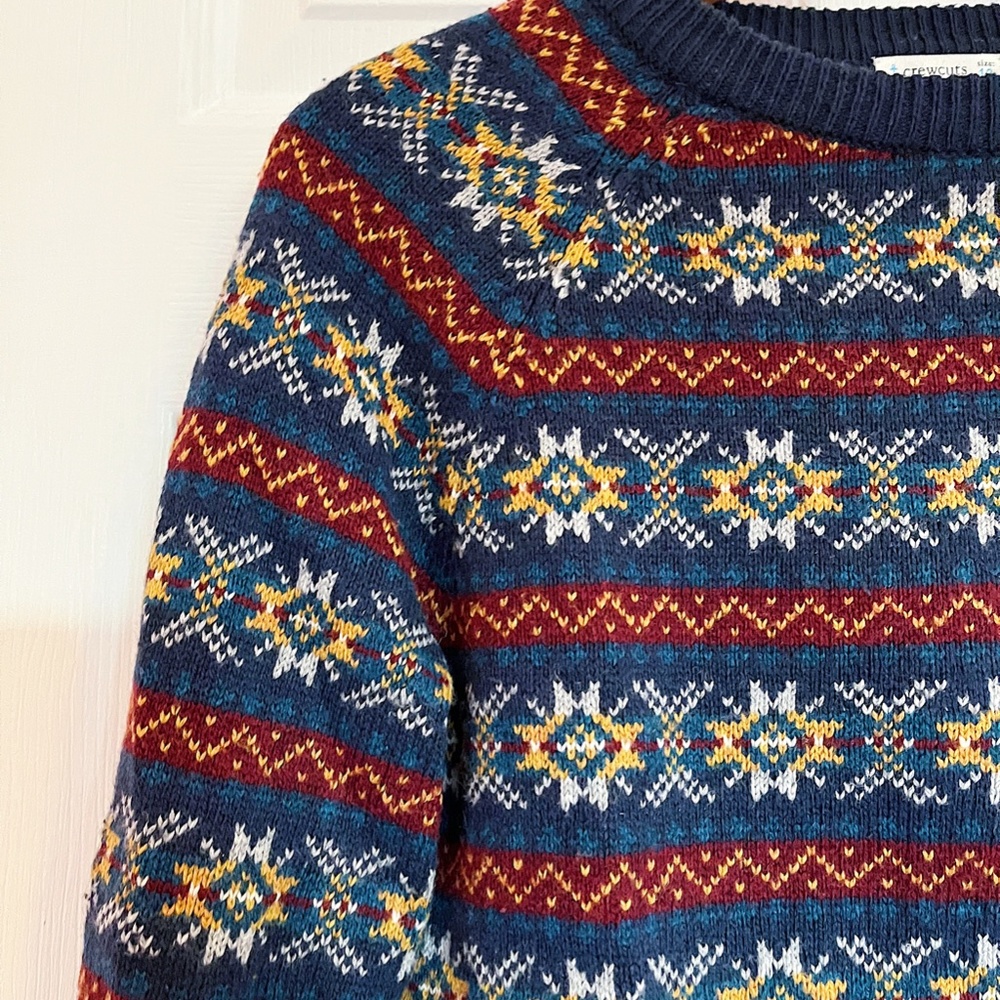 J.Crew Boy’s Fair Isle Crewneck Sweater- Crewcut's Size 12